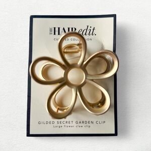 The Hair Edit Gilded Secret Garden Clip Large Flower Claw Clip